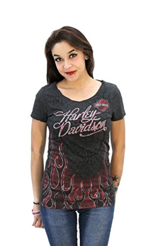 Harley-Davidson Womens Ride with Passion Flames Shirt