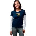 West Virginia Mountaineers Women's adidas 'Loud & Proud' Long Sleeve Layered Tissue Tee