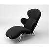 リクライニングチェア　HUG LOUNGE CHAIR(ハグラウンジチェア)：ブラック
