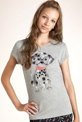 Girls' Limited Sequin Embellished Dog T-shirt