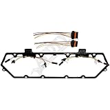 APDTY 726313 Valve Cover Gasket Kit w/Glow Plug Wiring Harness For 1994-1997 Ford 7.3L Diesel Trucks (Services 1 Cover, Purchase 2 If Removing Both Valve Covers, See Image)