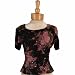 Beaded Print Top for Evening, Formal, Party, Wedding, Separates by Sean Collection (10420)