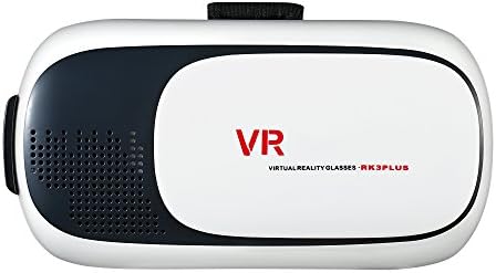 VRWhoop 3D VR Goggles Virtual Reality Glasses Focal and Pupil Distance Adjustable Headset with Head-mounted Headband VR Helmet for iPhone Samsung Moto LG Nexus HTC Smartphones, Black/White