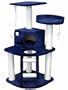 Go Pet Club Cat Tree Condo House, 32-Inch W by 25-Inch L by 47-1/2-Inch H, Blue