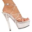 6 Inch Sexy High Heel Shoe Strappy Sandal Platform Shoes Clear