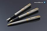 Parker Sonnet Chiseled Tartan GT Fountain Pen Fine Nib
