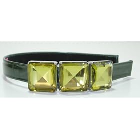 Authentic CARA NewYork Large Crystal Black Patent Headband - New