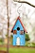 Rustic Wooden House Birdhouse