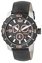 Fossil Gents Sport Watch, SS Case, Black leather strap, Black Dial BQ9363