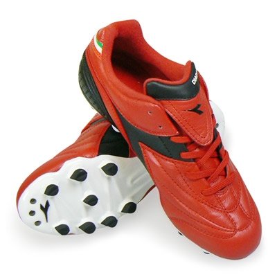 ディアドラ（diadora） BRASIL RIO MDPU JR J　レッド×ブラック　ディアドラ サッカースパイク