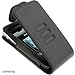 Black Vertical Leather Pouch For Apple Phone iphone I-phone Cell Phone Case Cover with Belt Clip Button Closing with Screen Cover