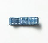 Baby Deer Clips　ヘアクリップ for ベビー　ステッチリボン (アンティークブルー)