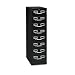 Tennsco CF846BK Eight Drawer Card Cabinet, Locking, Steel, 43400 Capacity, Black