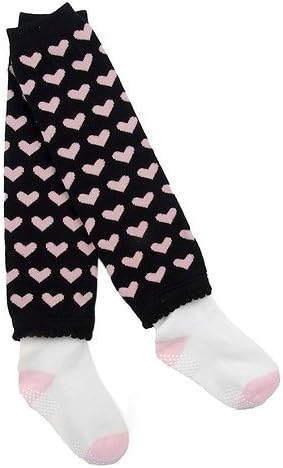 1 x Otium Brands Cozee Toes Infant with Hearts, 1pr, Black and Pink, Infant 3-12 mo 1 ea