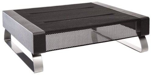 Rolodex Small Monitor Stand - Stand for monitor - silver, textured black