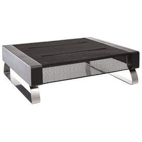 Rolodex 82411 Wire Mesh Small Monitor Stand, 14 9 16w x 11 13 16d x 4 3 8h by Rolodex