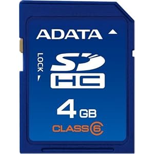 A-DATA 4 GB Class 6 SDHC Flash Memory Card ASDH4GCL6AP [Amazon Frustration-Free Packaging]