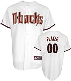 MLB Men's Arizona Diamondbacks Replica Jersey Personalized (White, 36/Small)