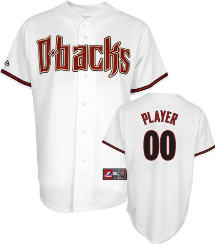 MLB Men's Arizona Diamondbacks Replica Jersey Personalized (White, 36/Small)