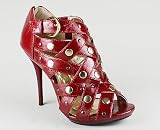 Studded Crinkle Basketweave Heel