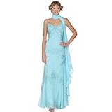 Formal Evening Gown. Aqua Beaded Tank Dress for Prom, Party, Wedding by Sean Collection (1923 M)
