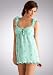 Betsey Johnson Intimates Pintucked Babydoll with Matching G-String Sleepwear