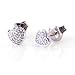 14KWG Diamond Heart Earrings