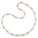 Sterling Silver Multi-Color Freshwater 6.5-7mm Cultured Pearl Necklace, 18"