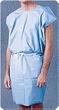 3-Ply Blue Disposable Exam Gowns - Case of 50