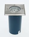 Vollmer Bodeneinbaustrahler eckig Edelstahlring IP67 f&uuml;r GU10 ESL max. 13 Watt