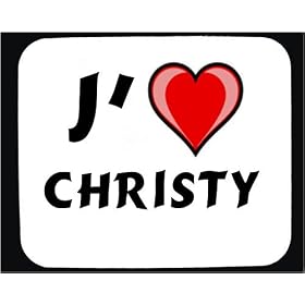 J'aime Christy tapis de souris d�cor�