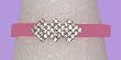 Bracelet - B307 - Crystal Triple Diamond - Designer Inspired - Adjustable Jelly Band ~ Pink
