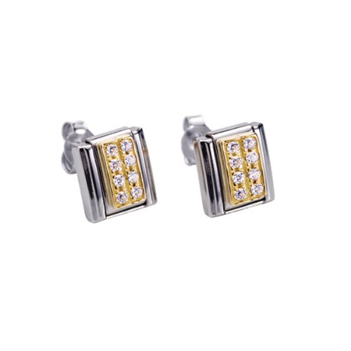 Nomination Classic Damen-Einzelohrring PAVE\' Edelstahl Gold 18 Kt Cubic Zirkonia  WEISS 0 Preisvergleich