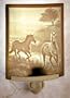 Morning Run Horses Porcelain Lithophane Night Light