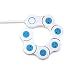 Quirky Pivot Power 6 Outlet Flexible Surge Protector Power Strip (White)