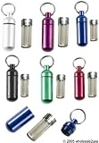   Lot of 12 New MIXED COLOR  Geocaching ID Tag GPS Holders Metal Tubes {+ 1pc tool name tag}