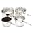 Clearview Pour 'n' Strain Four Piece Stainless Steel Cookware Set