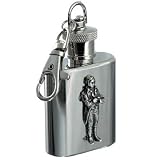 Review Sterling & Classic SC612 / Robert Burns 1oz Keyring Stainless Steel Hip Flask