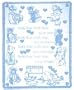 Teddy Bear Blue Baby Throw