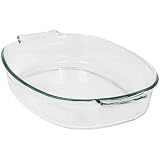Pyrex Bakeware 4-Quart Oval Roasting Dish, Clear
