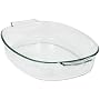 Pyrex Bakeware 4-Quart Oval Roasting Dish, Clear