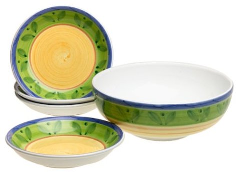 Caleca Girasole 5-Piece Pasta Serving Set, Service for 4