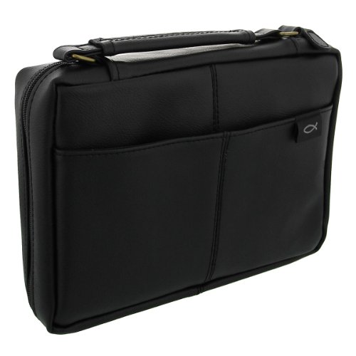 Genuine Leather Black Bible / Book Cover (Large)