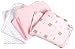Miniwear 3 Pack Receiving Blankets - Pink
