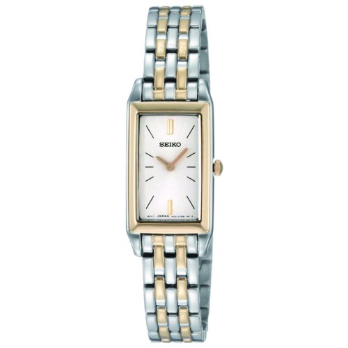 Seiko Women's SUJF76 Dress Baguette Two-Tone Stainless Steel Watch