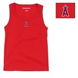 Los Angeles Angels MLB Debut Tank Top Shirt For Women (Dark Red)