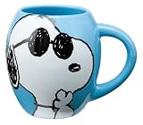 Vandor 85401 Peanuts Oval Ceramic Mug, Joe Cool, Blue, 18-Ounce