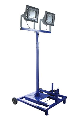 300 Watt Explosion Proof LED Light Tower - Extendible Tower W/ Wheels - 100 foot Cord w/ EXP Plug(-60Â°-5-20)
