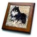 Black and Tan Pomeranian - 8x8 Framed Tile