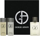 Acqua di Gio by Giorgio Armani for Men 3 Piece Set Includes: 1.7 oz Eau de Toilette Spray + 1.7 oz After Shave Balm + 1.7 oz Hair & Body Shampoo